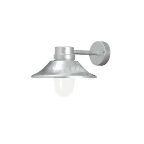 Konstsmide Vega - buiten wandlamp - 29 x 36 x 26,5 cm - 8W dimbare LED incl. - IP54 - zilver
