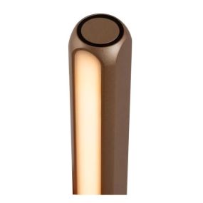 Lucide Braga - vloerlamp - Ø 30 x 155 cm - 22W dimbare LED incl. - koffie
