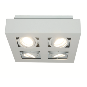 Artdelight Bosco - opbouwspot 4L - 25 x 25 x 8,6 cm - wit