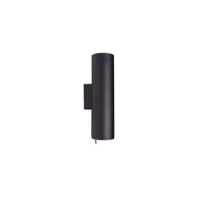 Maxlight Laxer - opbouw wandlamp - Ø 7 x 9 x 25,5 cm - zwart