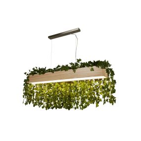 Searchlight Ash - hanglamp - 115 x 12 x 160 cm - 20W LED incl. - lichtbruin