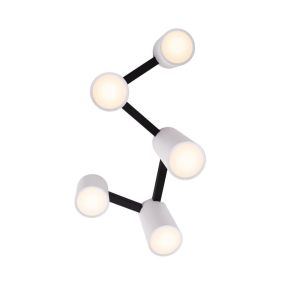 Maxlight Laxer - plafondlamp - 75 x 40 cm - zwart en wit