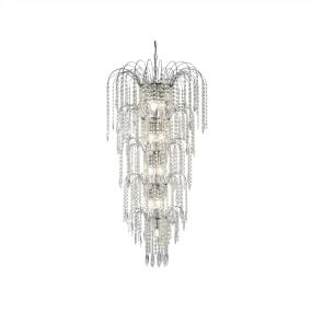 Searchlight Waterfall - luster - Ø 58 x 160 cm - chroom