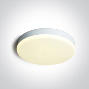 ONE Light Plafo - plafondverlichting - Ø 26 x 5,5 cm - 26W LED incl. - IP65 - wit