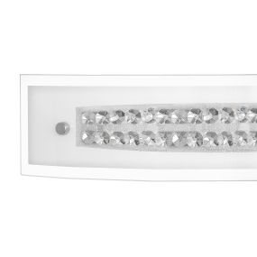 Nova Luce Thelta - wandverlichting - 45 x 20 x 9 cm - chroom en wit