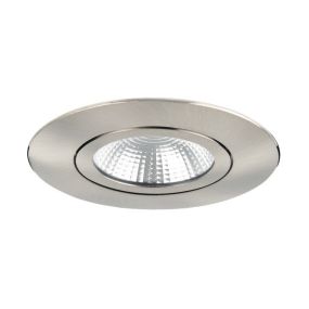 Integral LED Lux Ultra Slim - inbouwspot - Ø 83 mm, Ø 65 mm inbouwmaat - 6,5W dimbare LED incl. - satijn nikkel