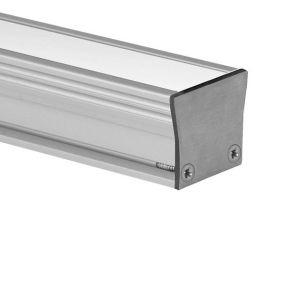 Lichtkoning Recessed Beam - inbouw lineaire verlichting voor buiten - 200 x 3 cm - 9,4W LED incl. - IP67 - wit en geanodiseerd zilver