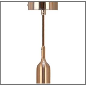 Daylight Italia Lusso Bell - hanglamp - Ø 10 x 158 cm - geborsteld koper