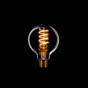 ETH Globe Spiral LED Filament - Ø 8 cm - E27 - 8W dimbaar - 1800K  - transparant