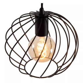 Lucide Danza - hanglamp - Ø 25 x 150 cm - zwart