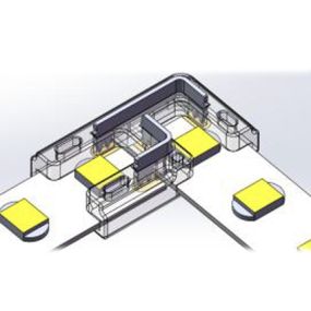 Lichtkoning - 90 graden hoekconnector - voor enkelkleurige 10mm SMD LED strip
