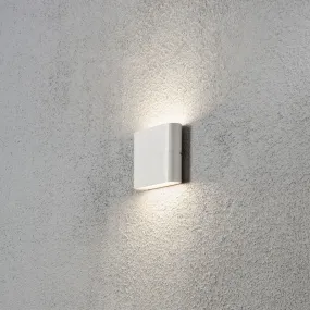 Konstsmide Chieri - buiten wandlamp - 11 x 3 x 9 cm - 6W LED incl. - IP54 - wit