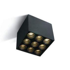 ONE Light Dark Light Ceiling Tubes - plafondverlichting - 9,5 x 9,5 x 8,4 cm - 20W LED incl. - zwart