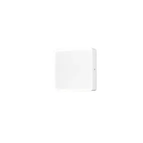 Konstsmide Cesena - buiten wandlamp met sensor - 17,5 x 4,5  x 17,5 cm - 10W LED incl. - IP54 - wit