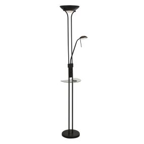 Searchlight Wireless USB - staanlamp -  oplaadbaar via USB-kabel - 29 x 177 cm - 22,4W dimbare LED incl. - mat zwart