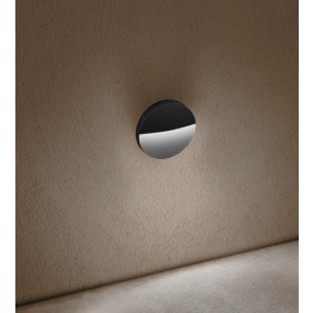 Century Italia Paseo - buiten wandverlichting - Ø 11 x 2,5 cm - 4W - IP54 - zwart