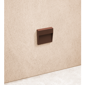 Century Italia Paseo - buiten wandverlichting - 10,5 x 10,5 x 2,4 cm - 4W - IP54 - bruin