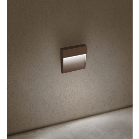 Century Italia Paseo - buiten wandverlichting - 10,5 x 10,5 x 2,4 cm - 4W - IP54 - bruin