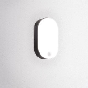 Century Italia Forma - wand- en plafondverlichting - 12 x 6,3 x 21,2 cm - 14W LED incl. - met bewegingssensor - instelbare lichtkleur - IP54 - wit en zwart