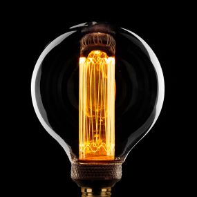 ETH LED Filament Globe - Ø 9,5 cm - E27 - 3 stappen dimbaar - 5W - 1800K - transparant
