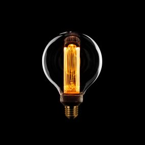 ETH LED Filament Globe - Ø 9,5 cm - E27 - 3 stappen dimbaar - 5W - 1800K - transparant