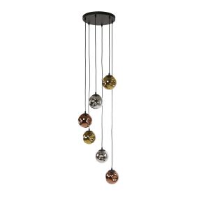 Vico Stellar - hanglamp - Ø 50 x 180 cm - zwart