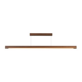 VK Lighting Woody - hanglamp - 180 x 4,5 x 200 cm - 27W Dali dimbare led incl. - donker hout