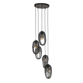 Vico Open Eye Wire - hanglamp -  Ø 45 x 180 cm - zwart