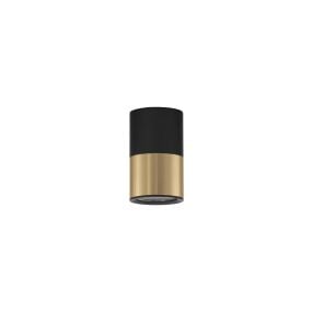 Nova Luce Picto - opbouwspot - Ø 6 x 10 cm - zwart en goud