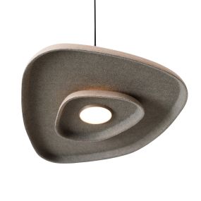 Maxlight Deux - hanglamp - 40 x 30 x 190 cm - 5W LED incl. - creme en grijs