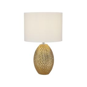 Searchlight Nadine - tafellamp - Ø 48 x 45 cm - goud en crème