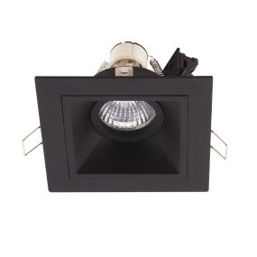 Maxlight Hit - inbouwspot 1L - 115 x 115 mm, 95 x 95 mm inbouwmaat - zwart