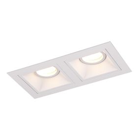 Maxlight Hit - inbouwspot 2L - 215 x 115 mm, 195 x 95 mm inbouwmaat - wit