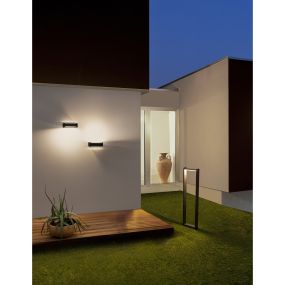 Nova Luce Volver - buiten wandverlichting - 20 x 11 x 6 cm - 6W LED incl. - IP54 - zwart