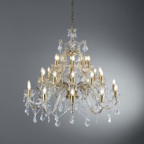 Searchlight Marie Therese - luster - Ø 98 x 150 cm - goud
