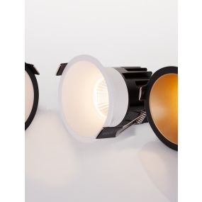 Nova Luce Luela - inbouwspot - Ø 85 mm - inbouwmaat 75 mm - 13W LED incl. - wit - 2700K