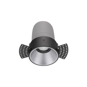 Nova Luce Homer - inbouwspot - Ø 74 mm - inbouwmaat 75 mm - 10W LED incl. - 24° lichtbundel - zwart met aluminium