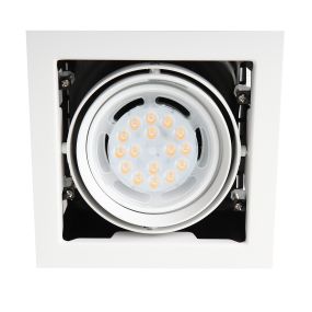 Maxlight Matrix I - inbouwspot 1L - 185 x 185 mm, 150 x 150 mm inbouwmaat - wit