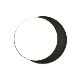 Lutec Goleta - buiten plafond verlichting - Ø 30 x 6,3 cm - 24,3W dimbare LED incl. - 3000K tot 5000K - IP54 - mat zwart