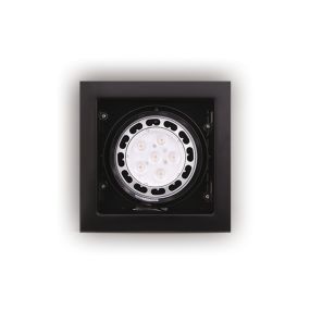 Maxlight Matrix - inbouwspot 1L - 185 x 185 mm, 150 x 150 mm inbouwmaat - zwart