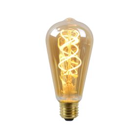 Lucide LED Bulb Twilight Sensor - Ø 6 cm - E27 - 4W niet dimbaar - 2200K - amber