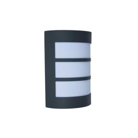 Lutec Nila - buiten wandverlichting - 16 x 10 x 22 cm - IP44 - grijs