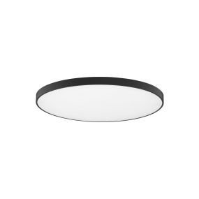 Nova Luce Perfect Profile - plafondlamp - Ø 100 x 10 cm - 120W dimbare LED incl. - zwart