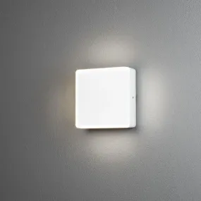 Konstsmide Cesena - buiten wandlamp met sensor - 17,5 x 4,5  x 17,5 cm - 10W LED incl. - IP54 - wit