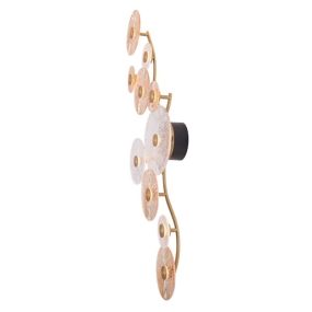 Maxlight Allure - opbouw wandlamp - 47 x 123,5 cm - 10 x 4,3W LED incl. - mat goud