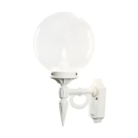 Konstsmide Orion - buiten wandlamp - 25 x 34 x 44 cm - IP23 - wit en transparant