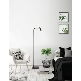 Nova Luce Sicily - staanlamp - 150 cm - 3W LED incl. - zwart