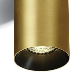 ONE Light Chill Out Cylinder GU10 - opbouwspot 1L - Ø 7,5 x 13,5 cm - geborsteld messing