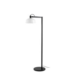 Faro Tatawin - vloerlamp - 30 x 47,4 x 148 cm - satijnzwart en glanswit