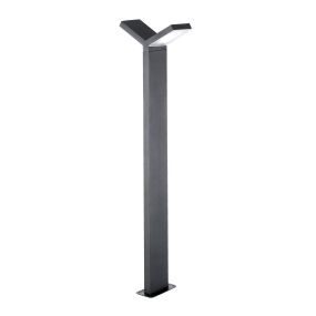 Nova Luce Park - tuinpaal - 12 x 22 x 80 cm - 2 x 6W LED incl. - IP54 - donkergrijs